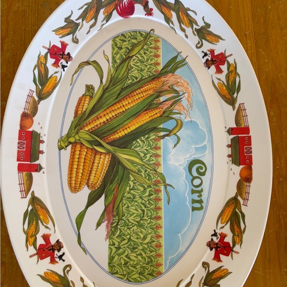 Rustic Corn Design Oval Platter - Picture 7 of 7